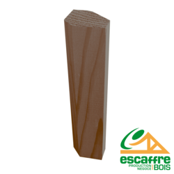 Baguette d'angle INTERIEURE Nord Blanc - 35 x 35 mm x 3.25 ml - Traité CL3 Gris